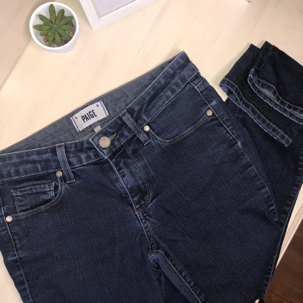 PAIGE Dark Wash Skyline Skinny Jeans